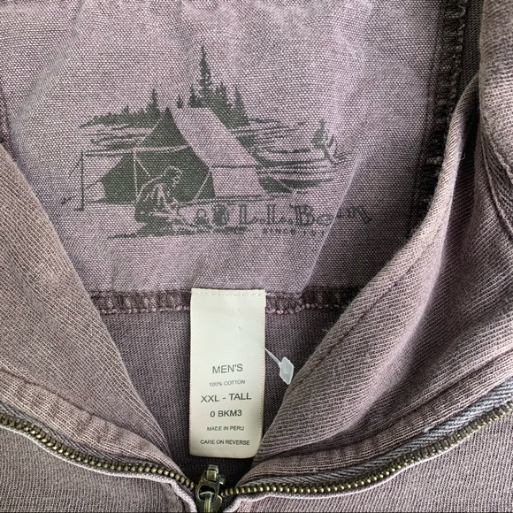 LL Bean Long Sleeve 1/4 Zip Shirt - Picture 3 of 4